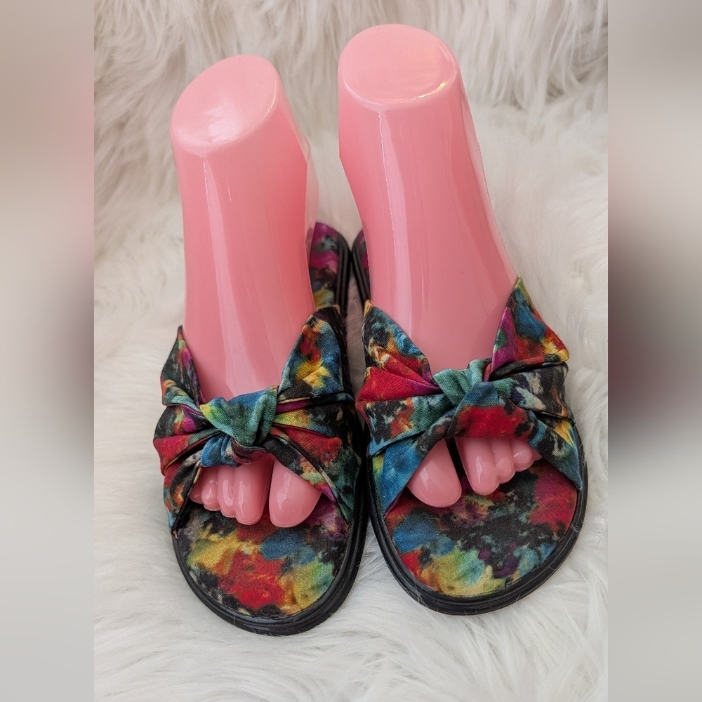 Alice + Olivia Multicolor Tie-Dye Sandals
